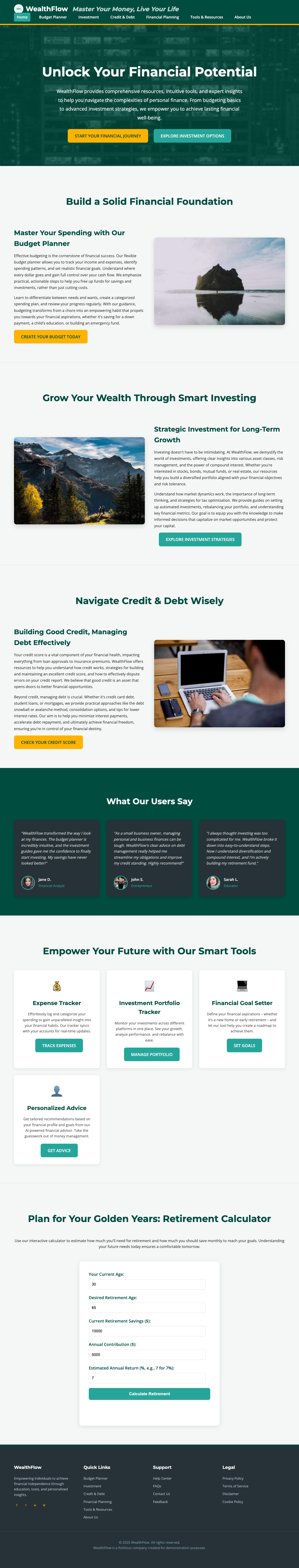 Personal Finance page with AIMAC score 4.4 (13 serious violations)