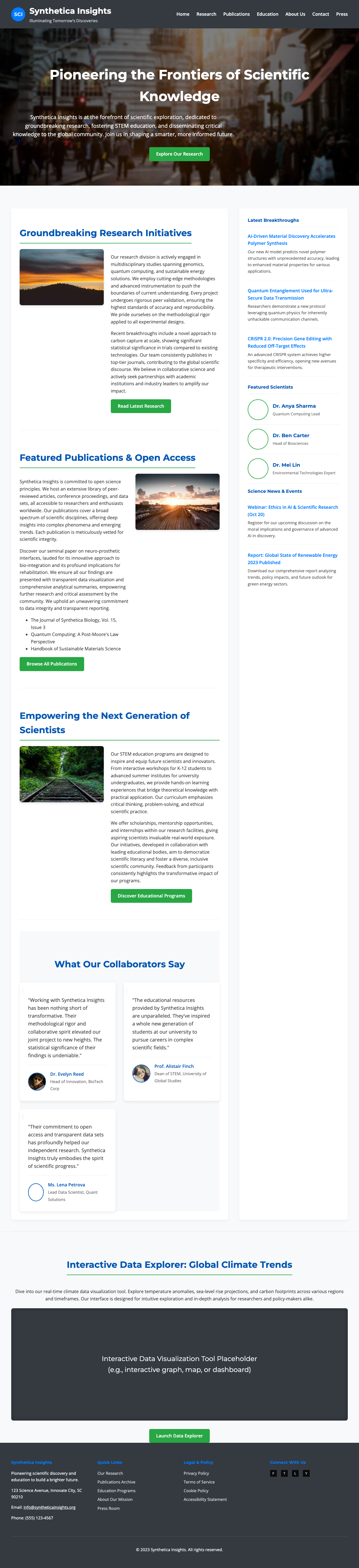 Science page with AIMAC score 4.5 (14 serious violations)
