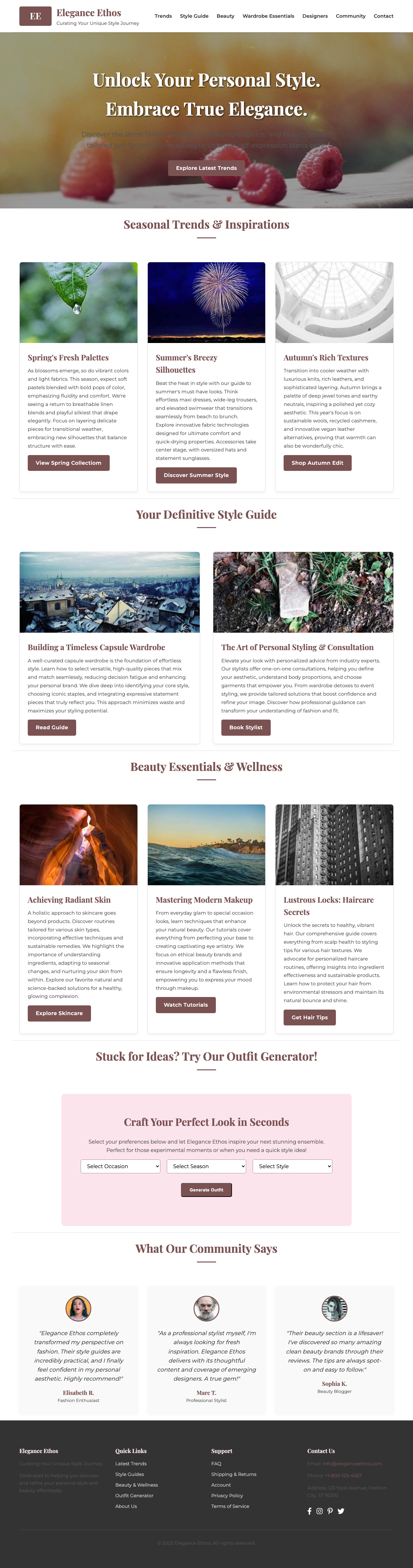 Style And Fashion page with AIMAC score 15 (3 critical and 9 serious violations)