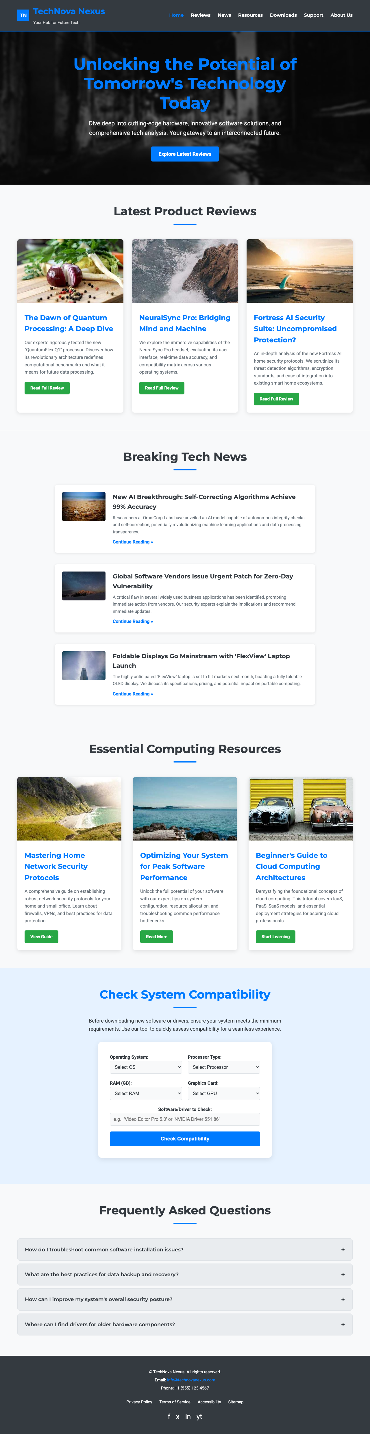 Technology And Computing page with AIMAC score 4.5 (14 serious violations)