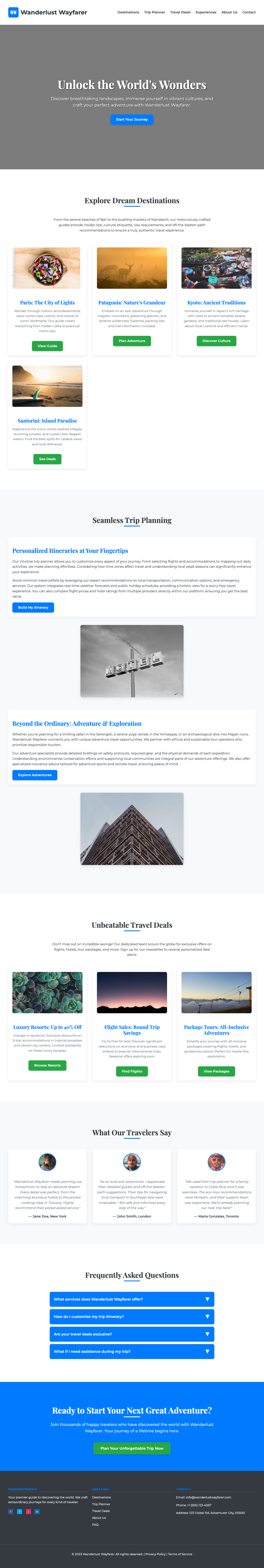 Travel page with AIMAC score 4.8 (18 serious violations)