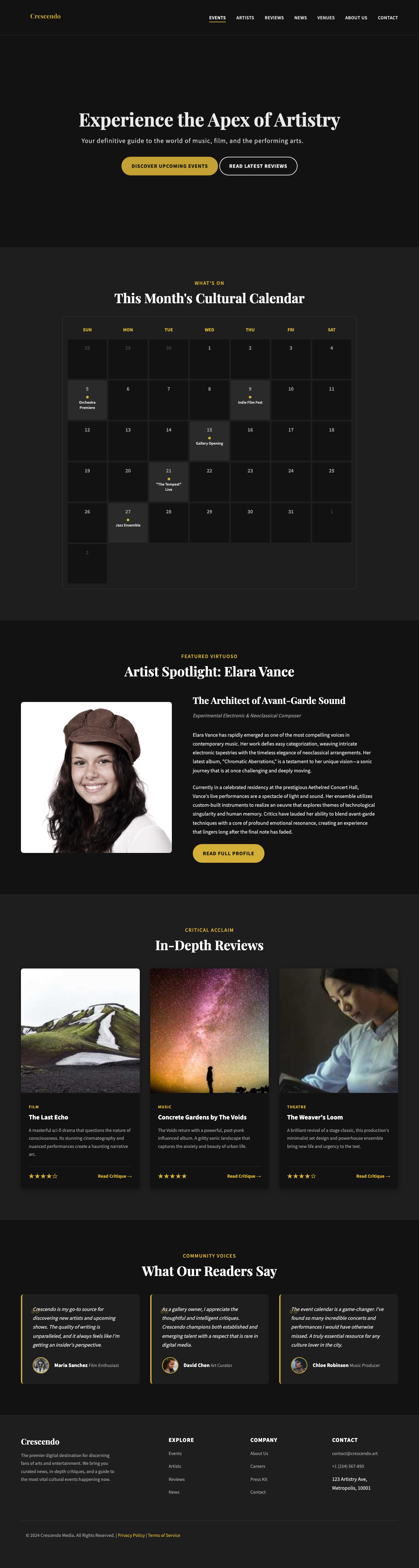 Arts And Entertainment page with AIMAC score 6 (5 serious violations)