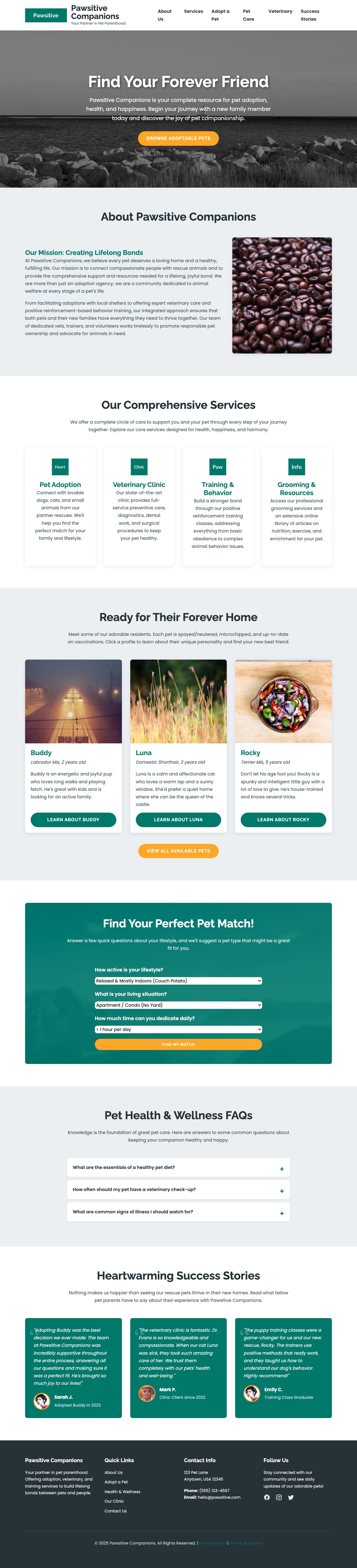 Pets page with AIMAC score 4 (8 serious violations)