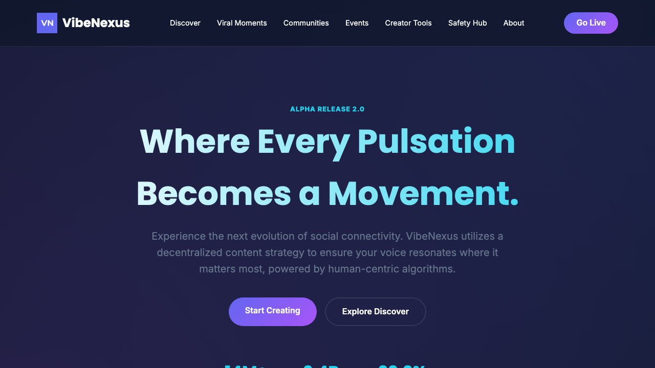 View Social Media page