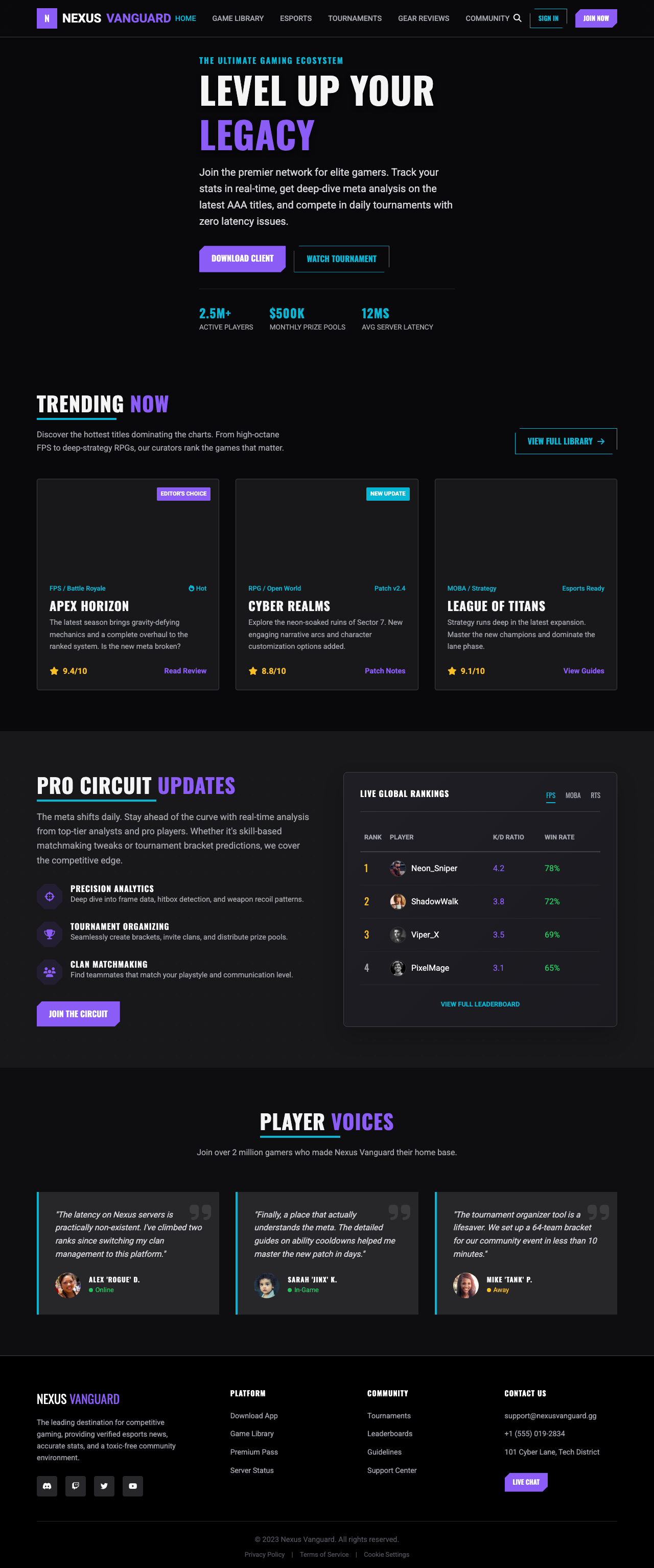 Gaming page with AIMAC score 8.8 (18 serious violations)