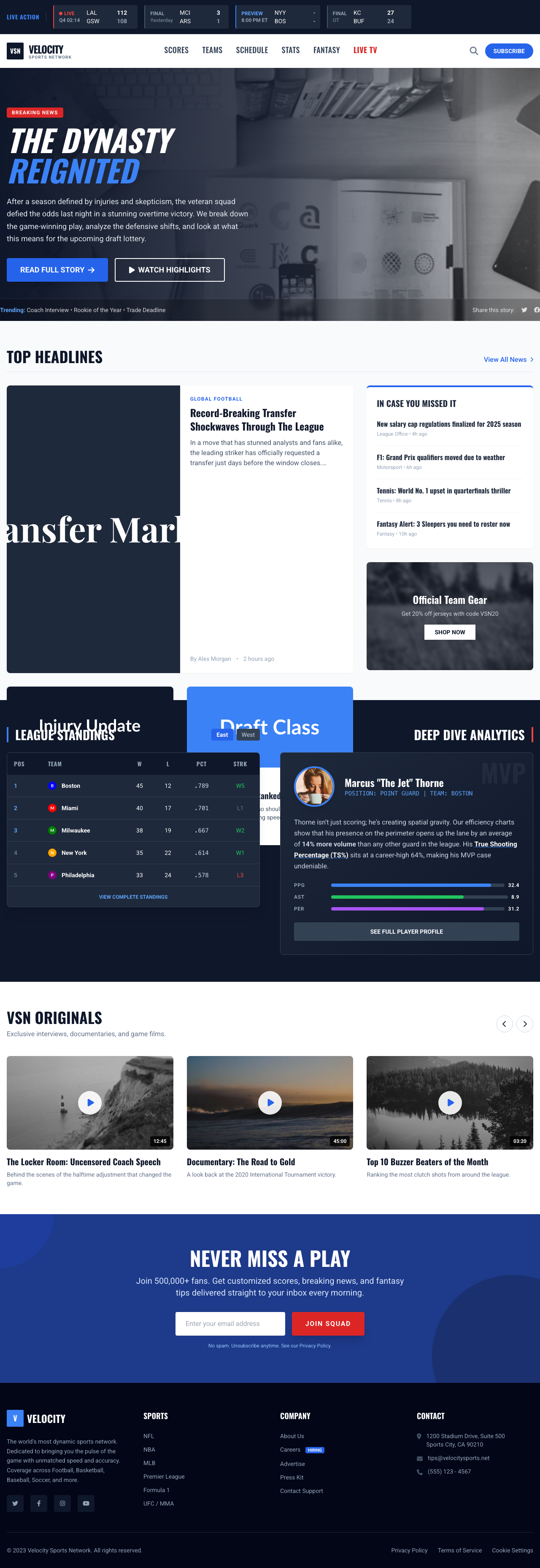 Sports page with AIMAC score 34.8 (9 critical and 21 serious violations)