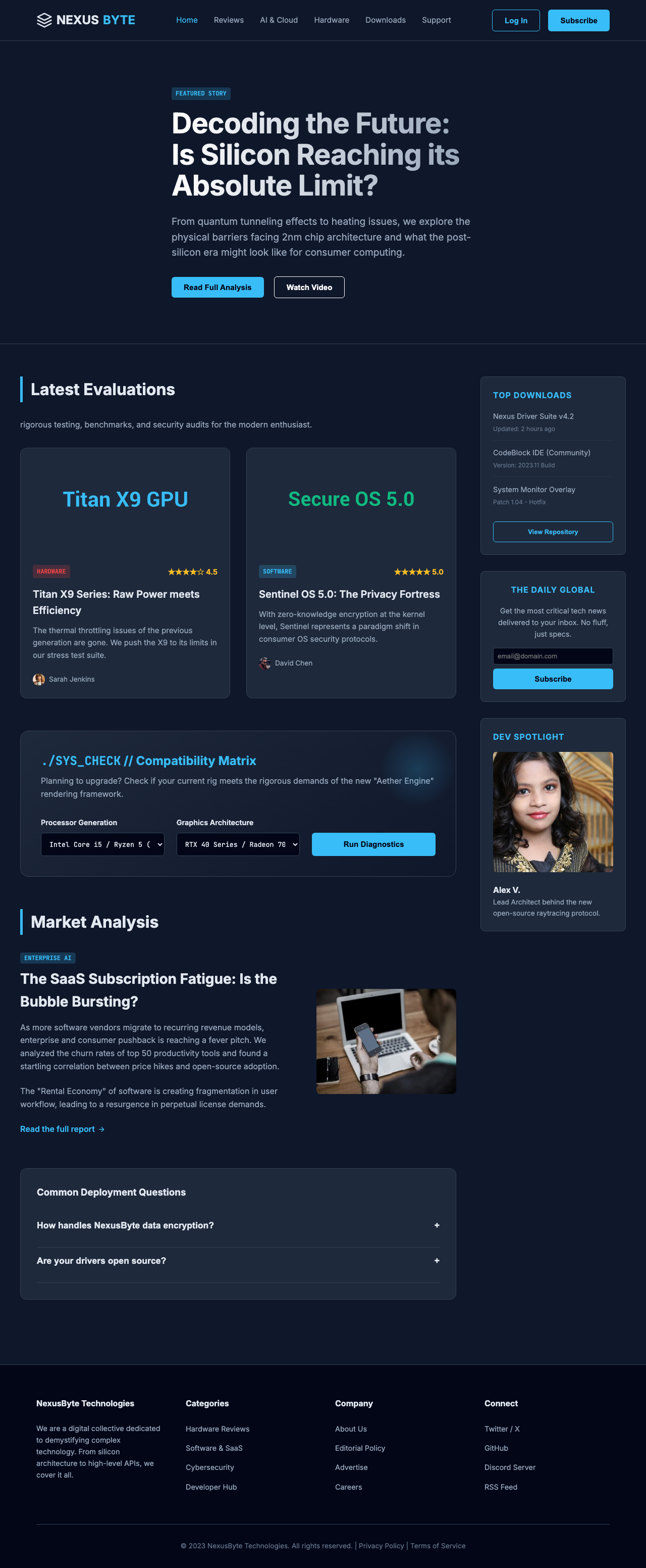 Technology And Computing page with AIMAC score 3.5 (5 serious violations)