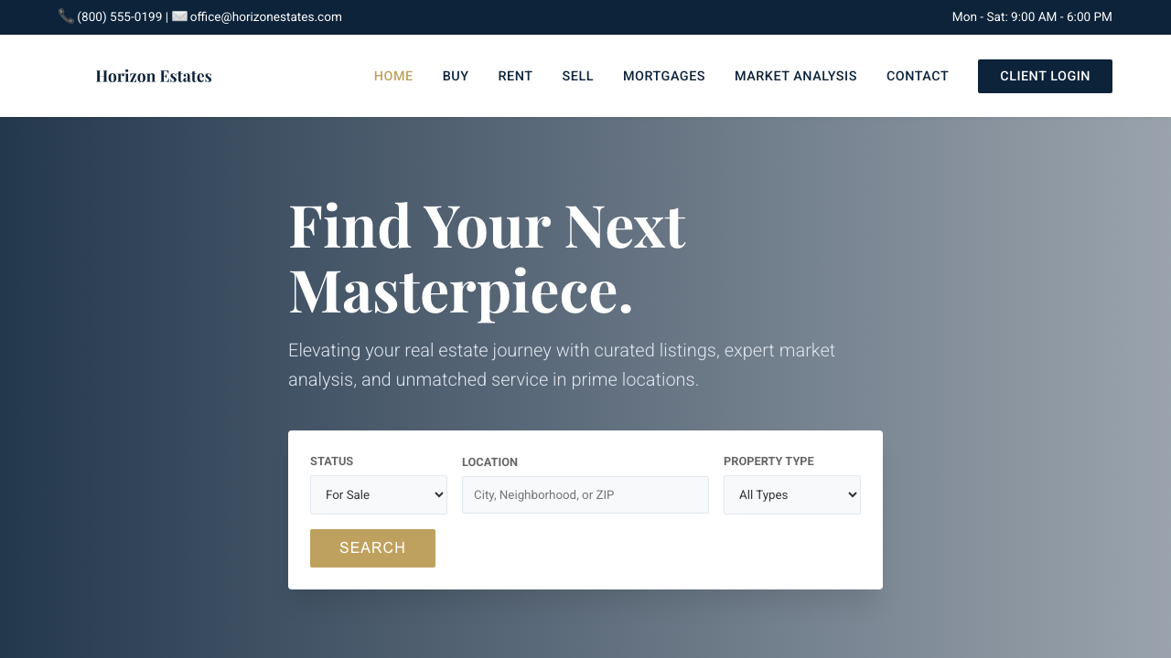 View Real Estate page