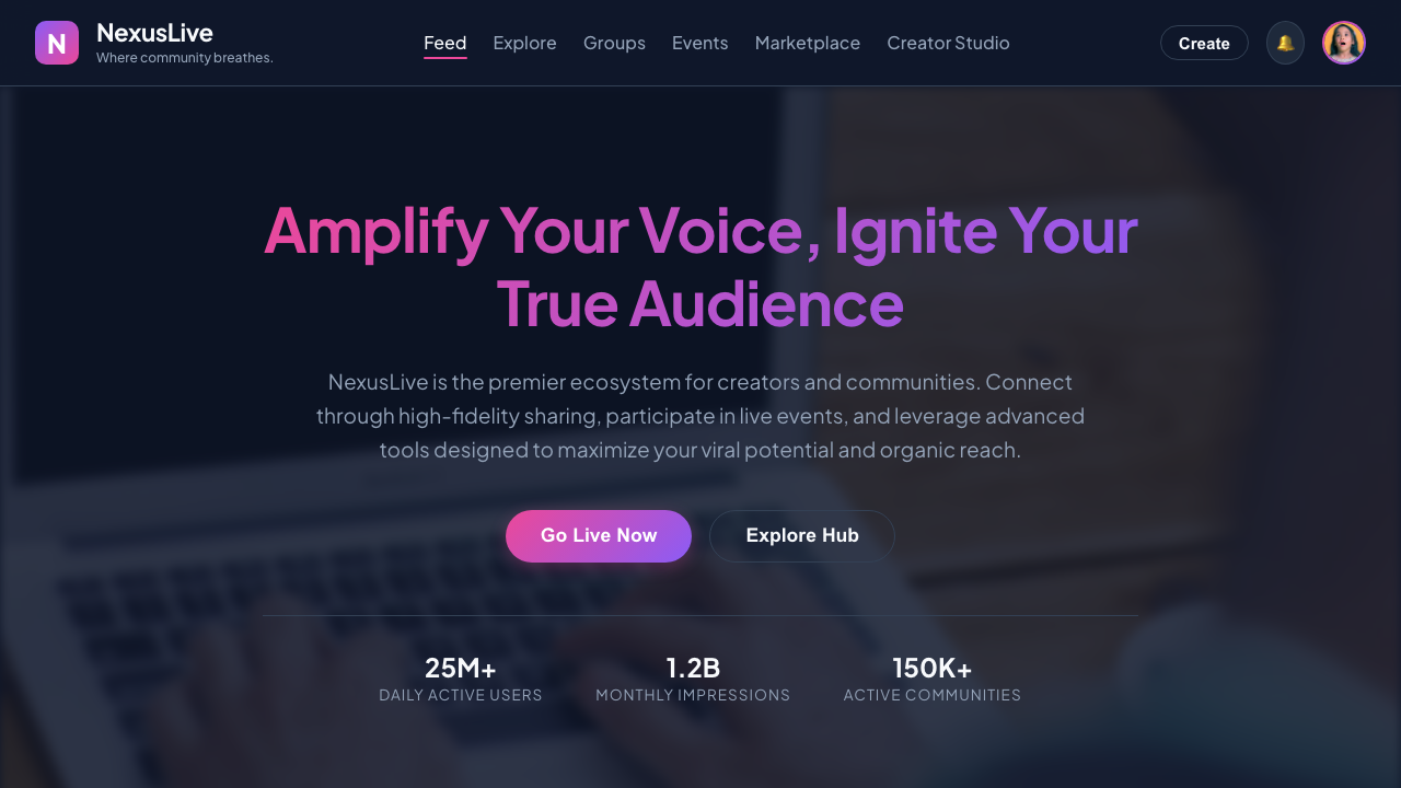 View Social Media page