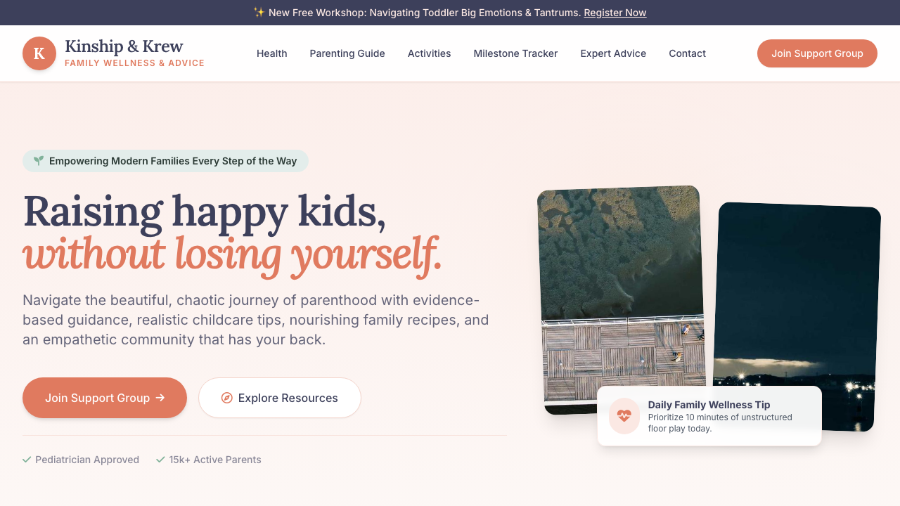 View Family and Parenting page