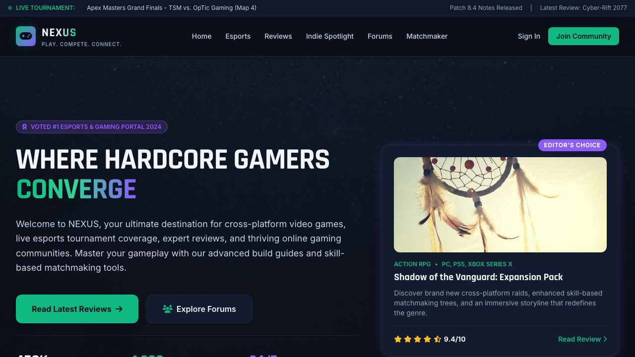 View Gaming page