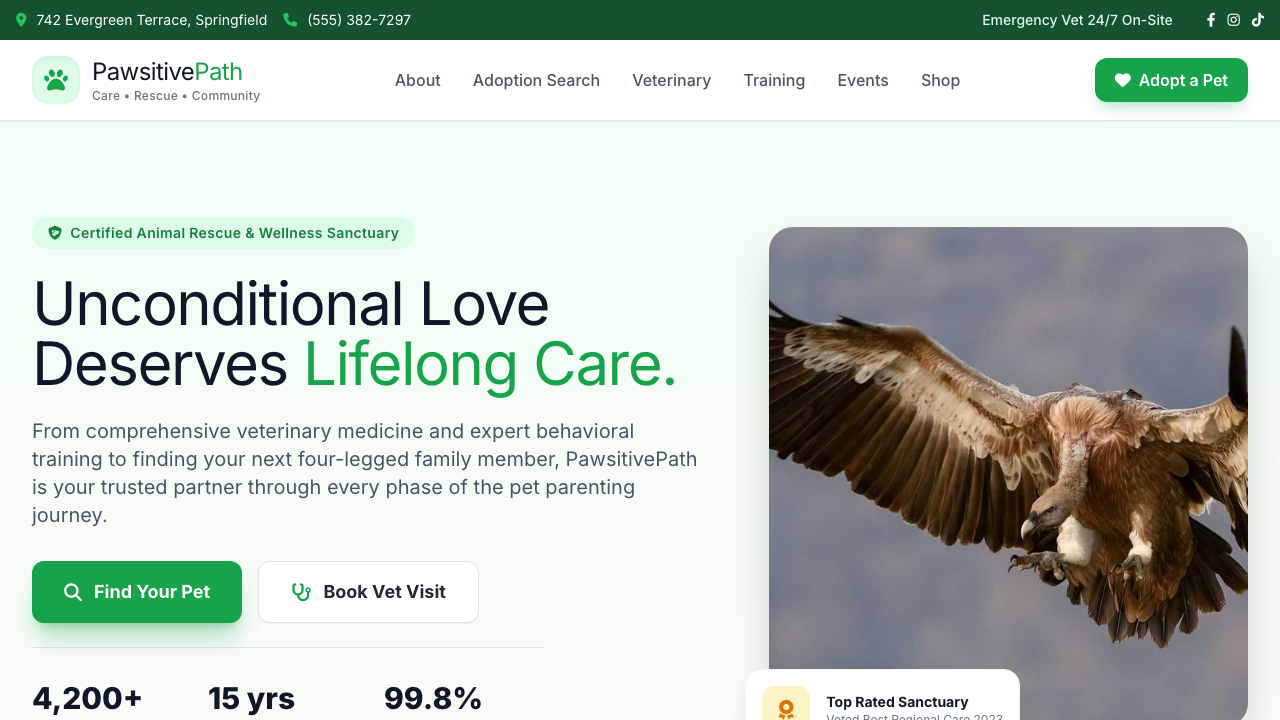 View Pets page