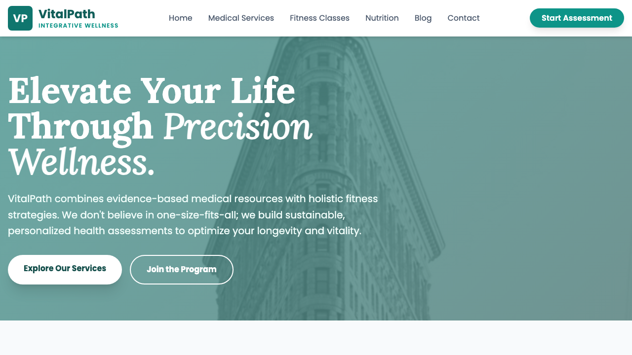 View Health and Fitness page