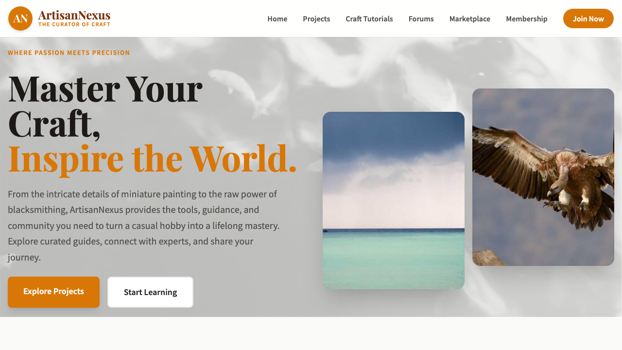 View Hobbies and Interests page