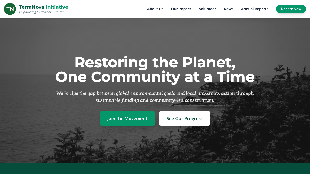 View Non Profit Charity page