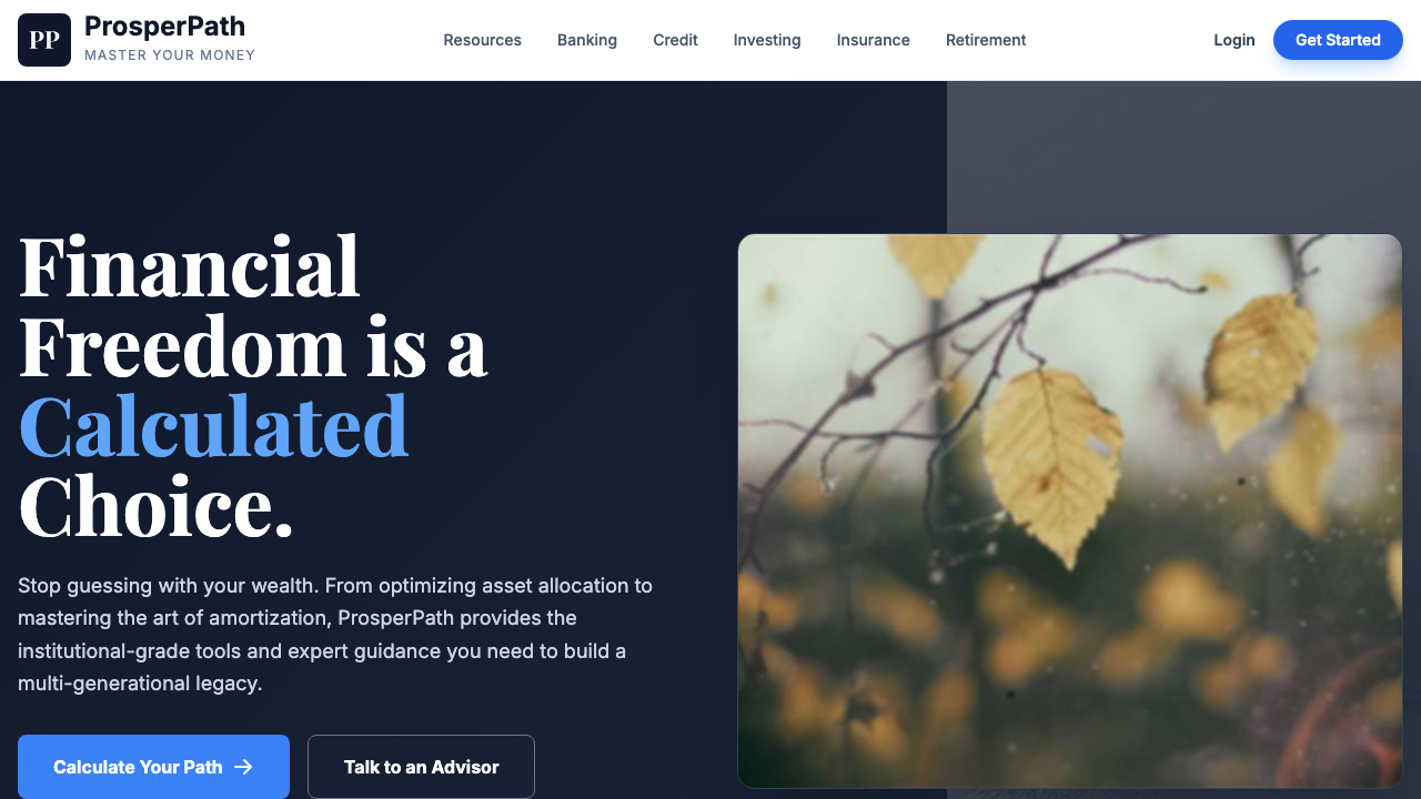 View Personal Finance page