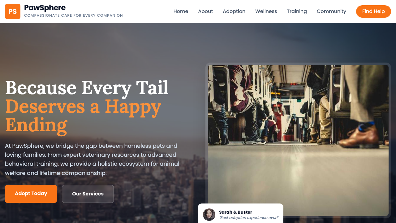 View Pets page