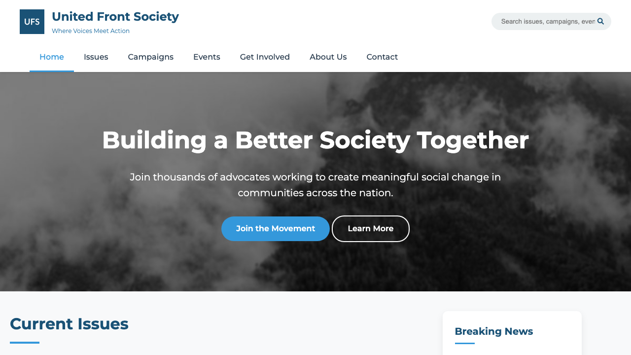 View Society page