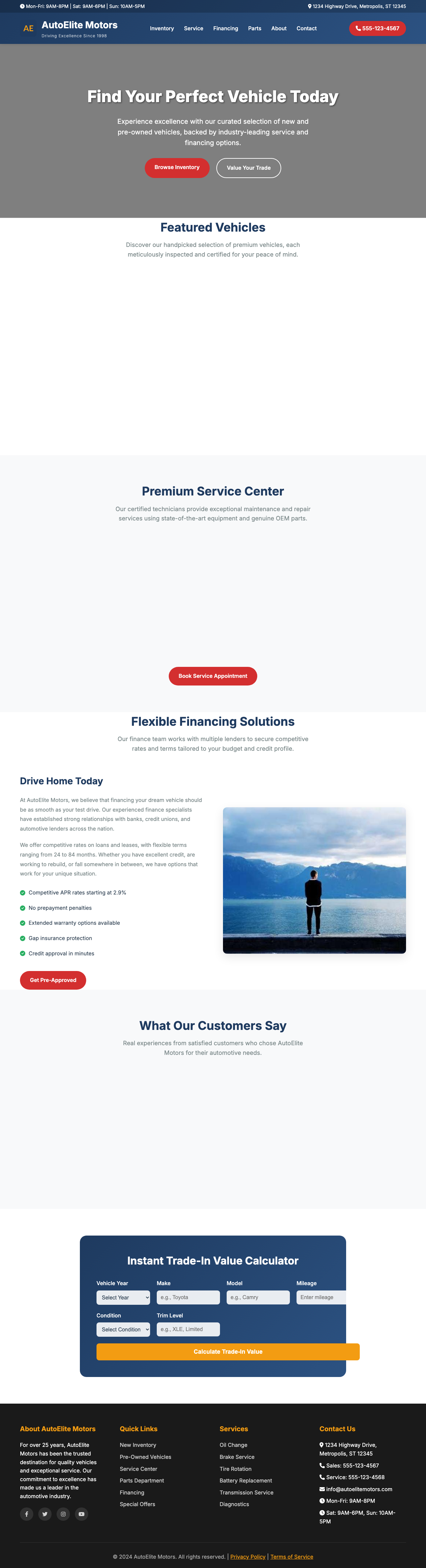 Automotive page with AIMAC score 7.9 (11 serious violations)