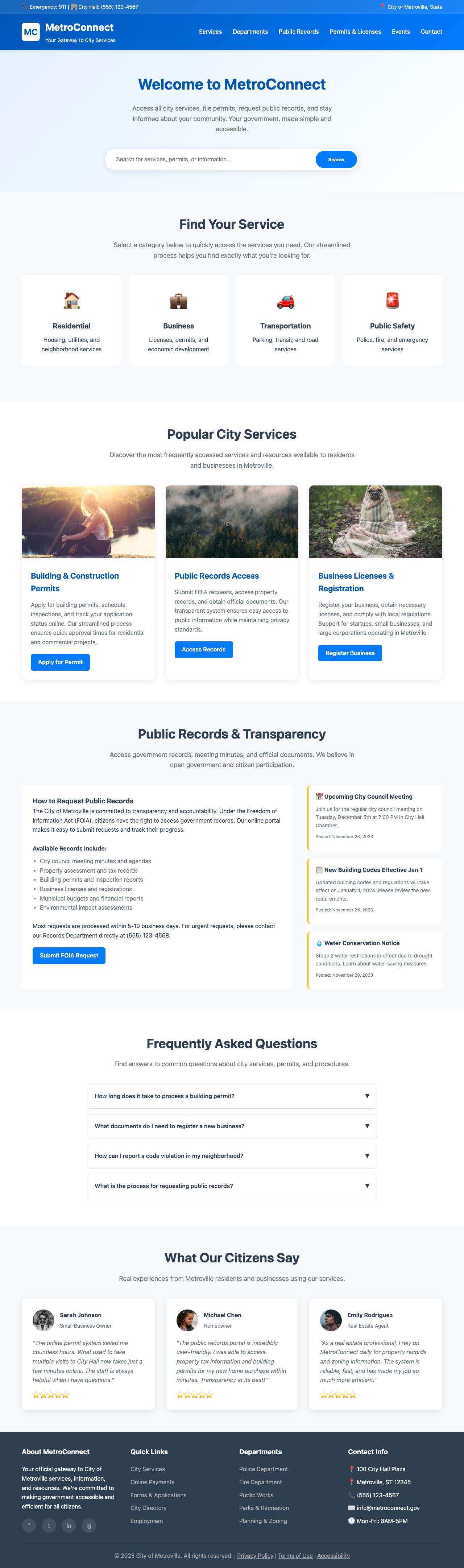 Government page with AIMAC score 4.2 (10 serious violations)