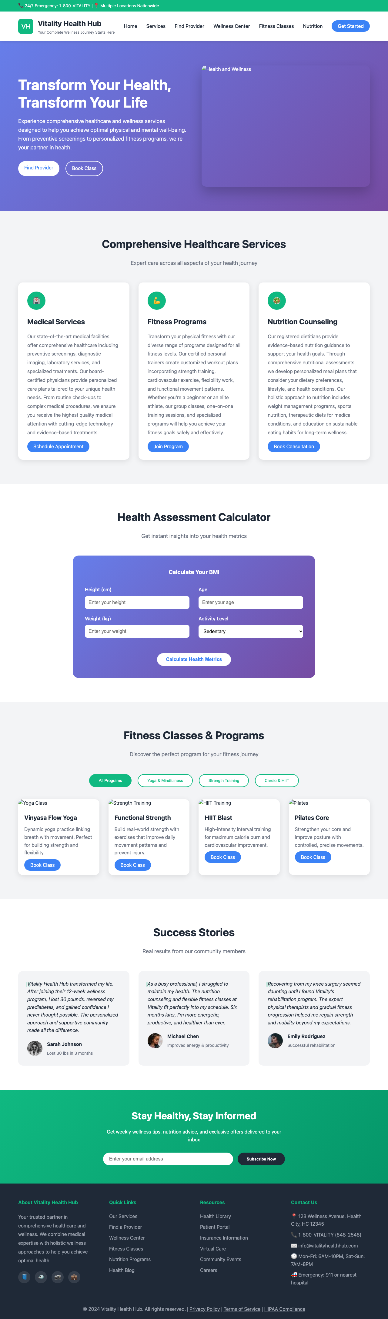 Health And Fitness page with AIMAC score 4.9 (20 serious violations)