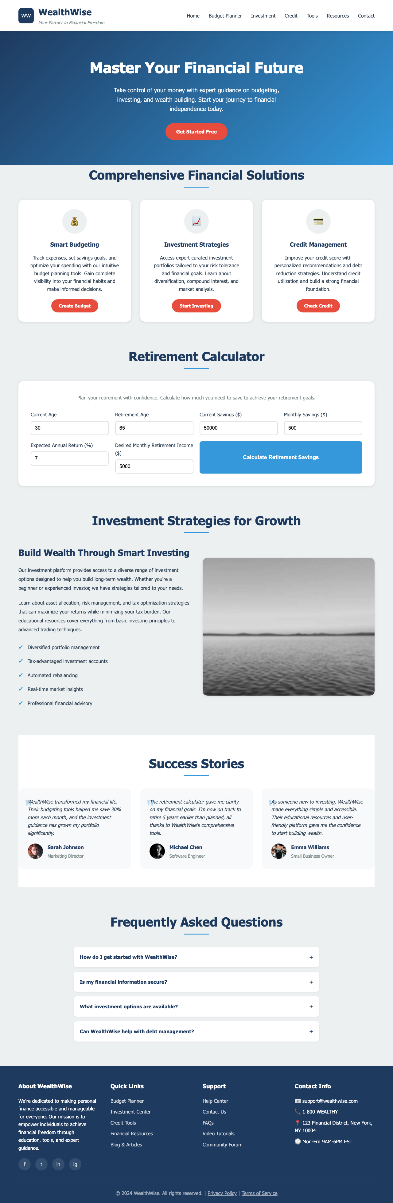 Personal Finance page with AIMAC score 4.2 (10 serious violations)