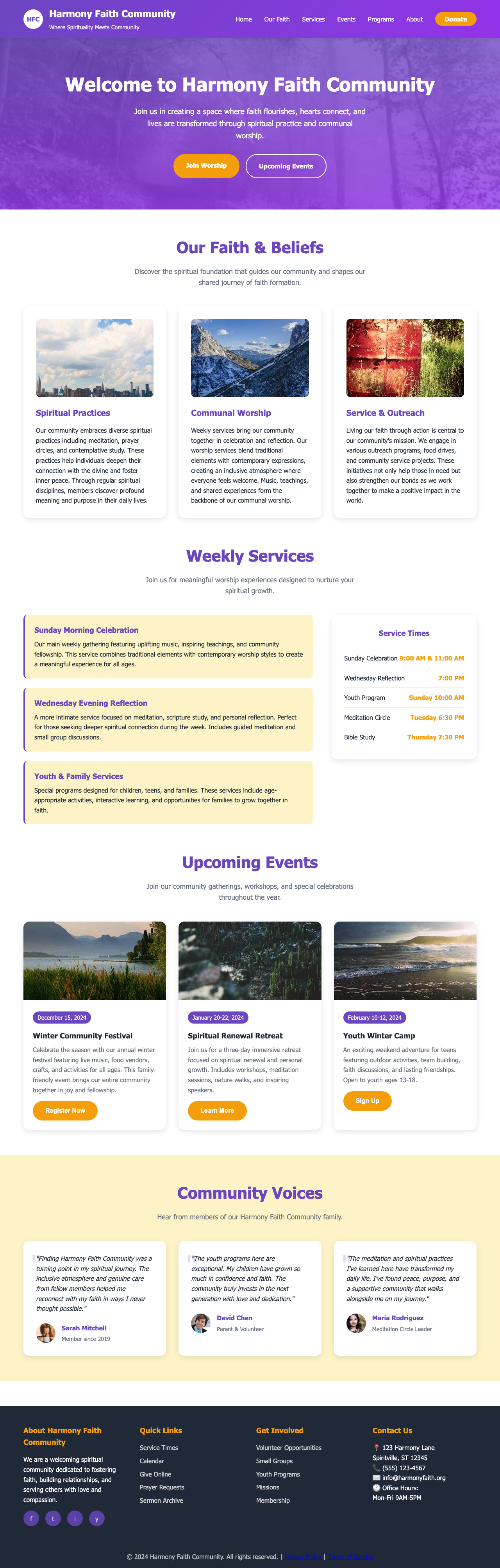 Religion And Spirituality page with AIMAC score 4.4 (13 serious violations)