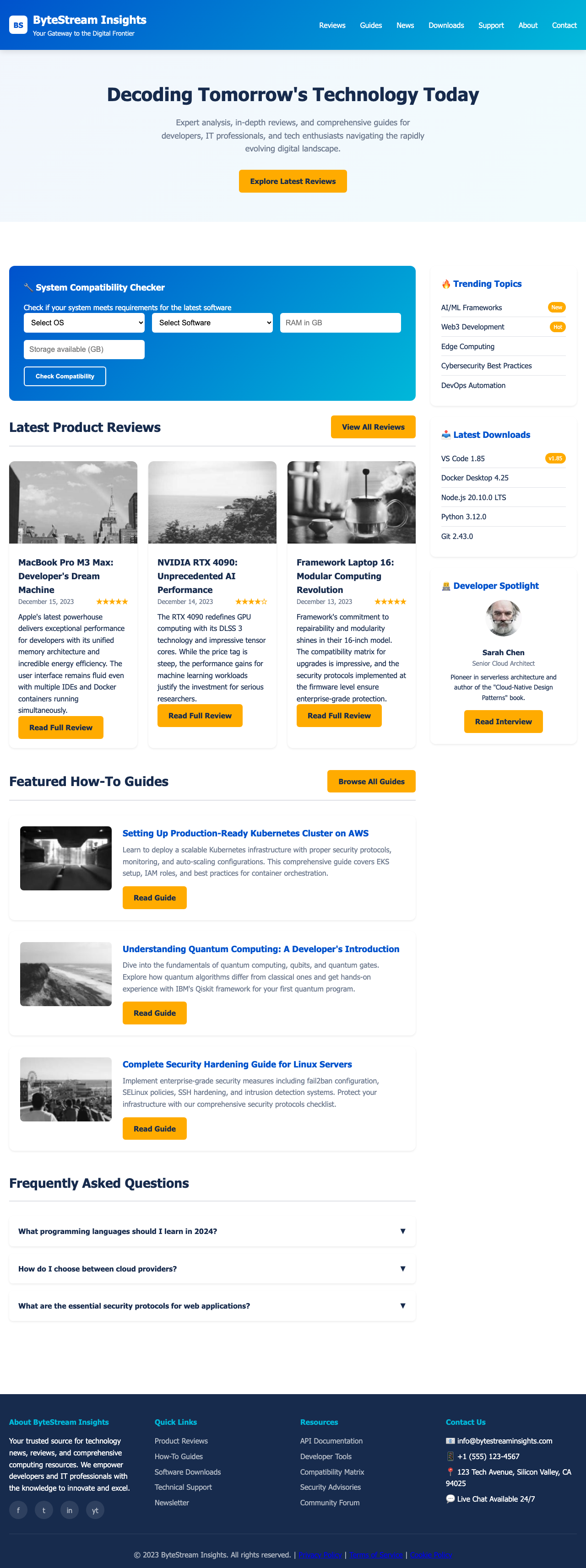 Technology And Computing page with AIMAC score 12.5 (2 critical and 6 serious violations)