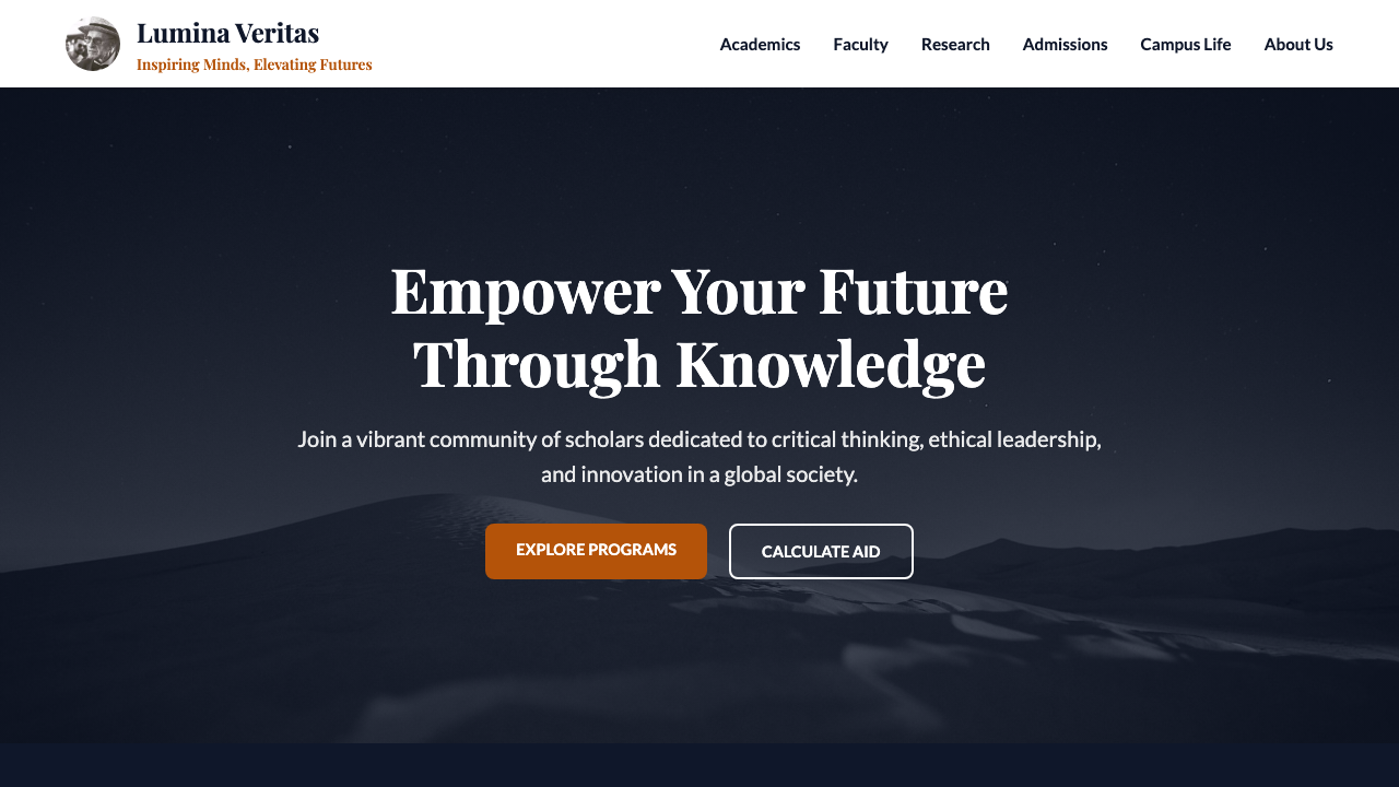 View Education page