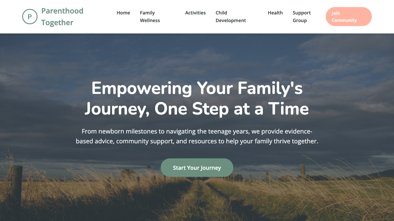 View Family and Parenting page