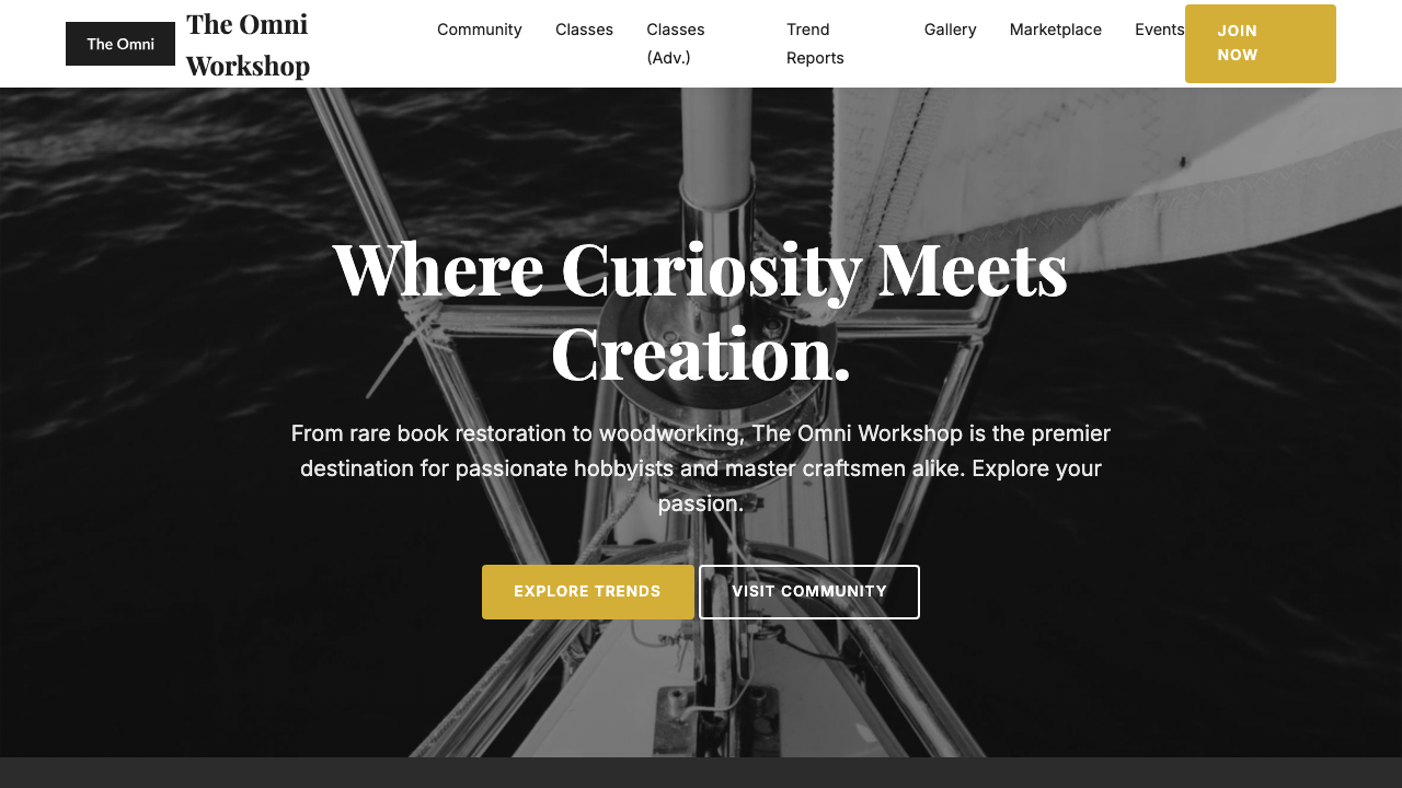 View Hobbies and Interests page