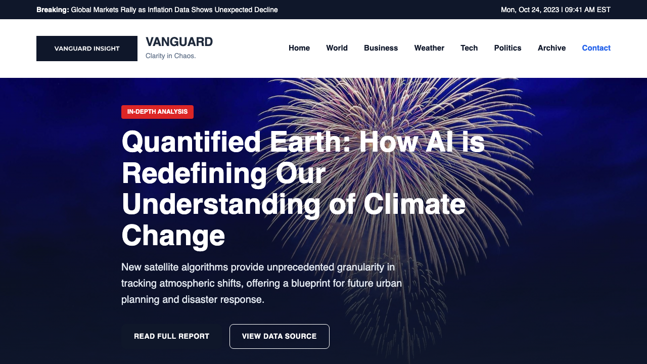 View News Weather Information page