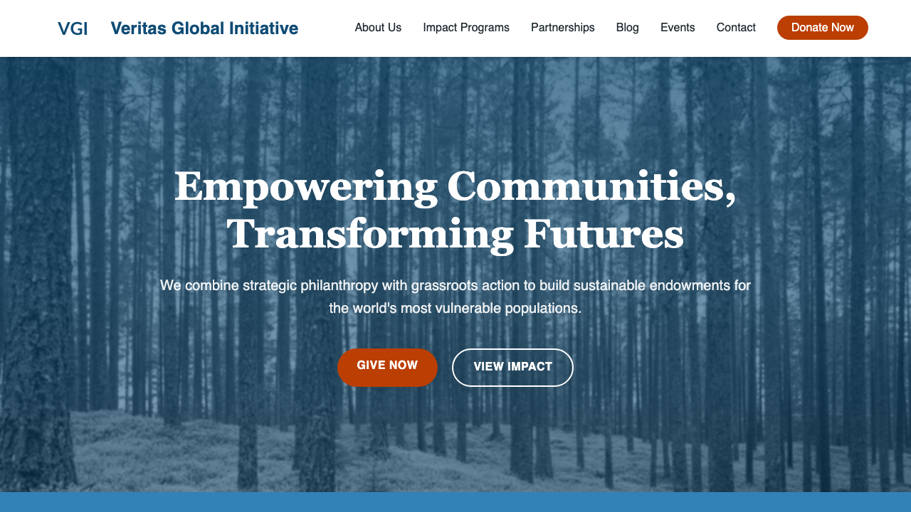 View Non Profit Charity page