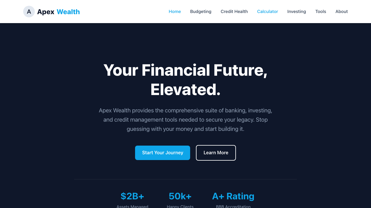 View Personal Finance page