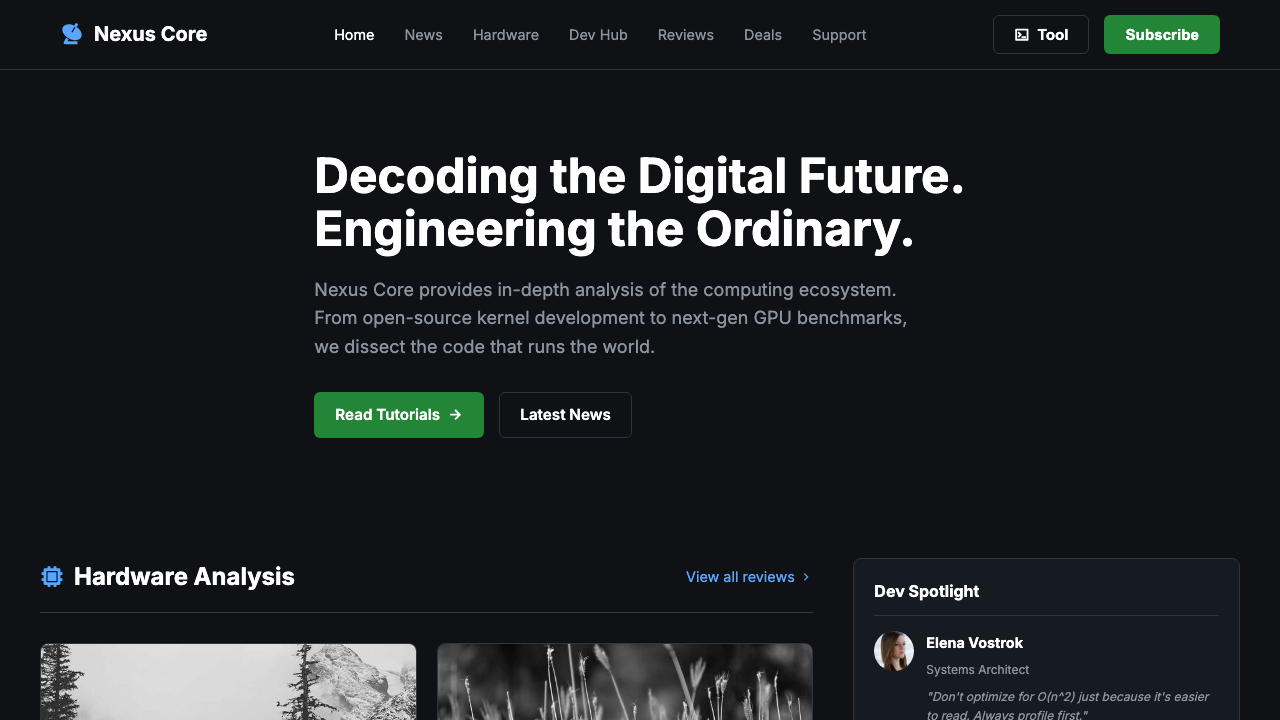 View Technology and Computing page
