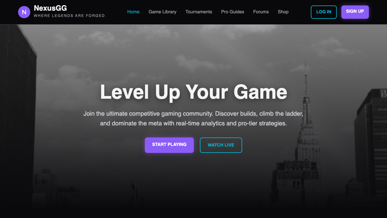 View Gaming page