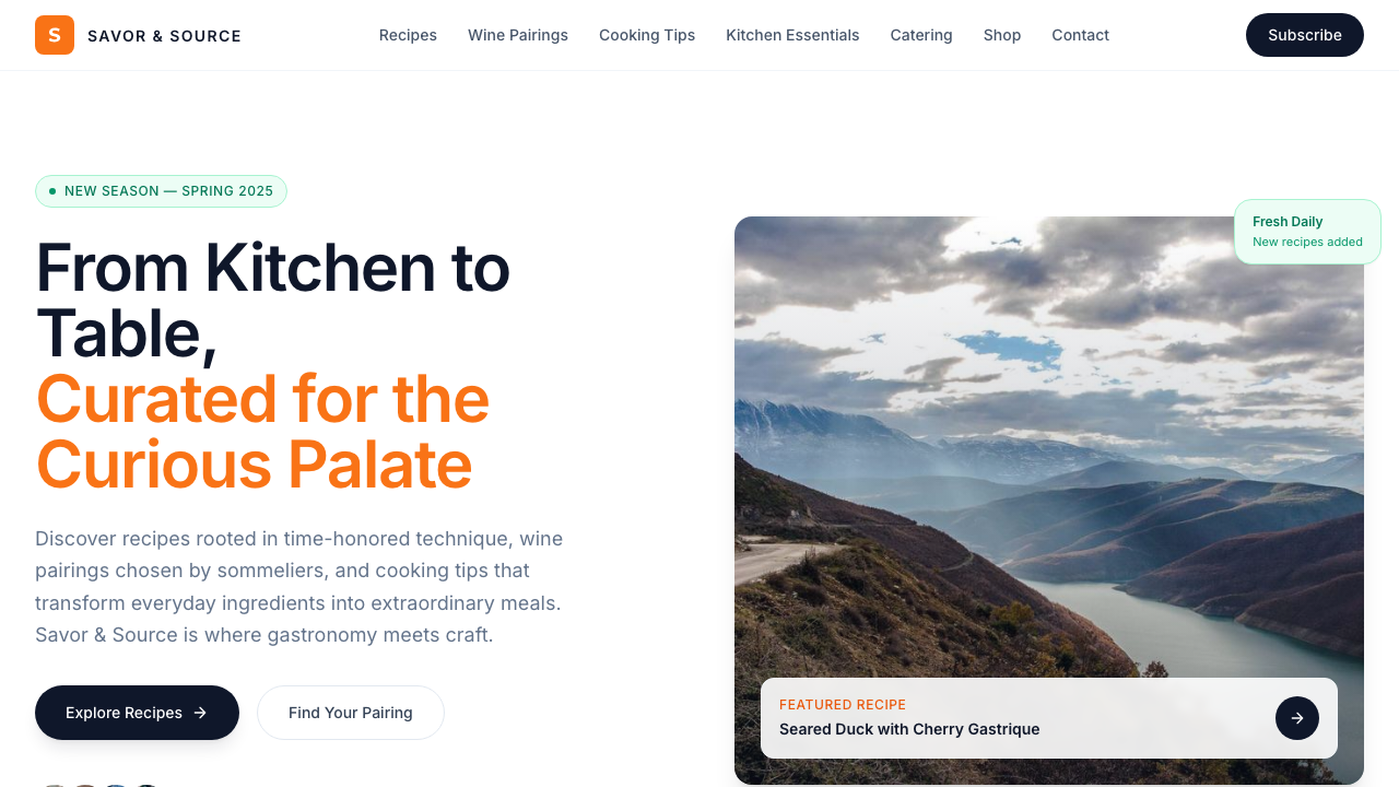 View Food and Drink page