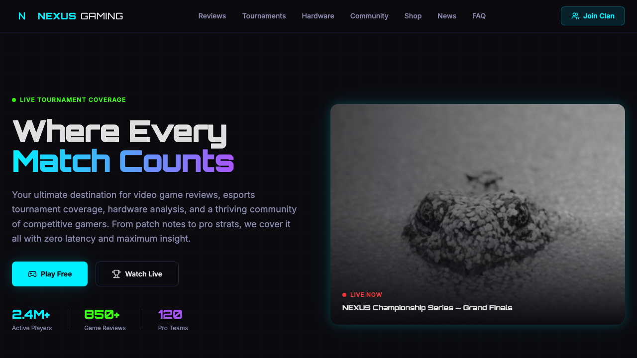 View Gaming page