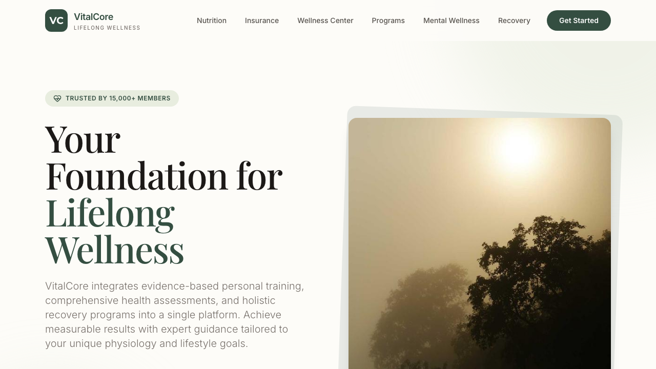View Health and Fitness page