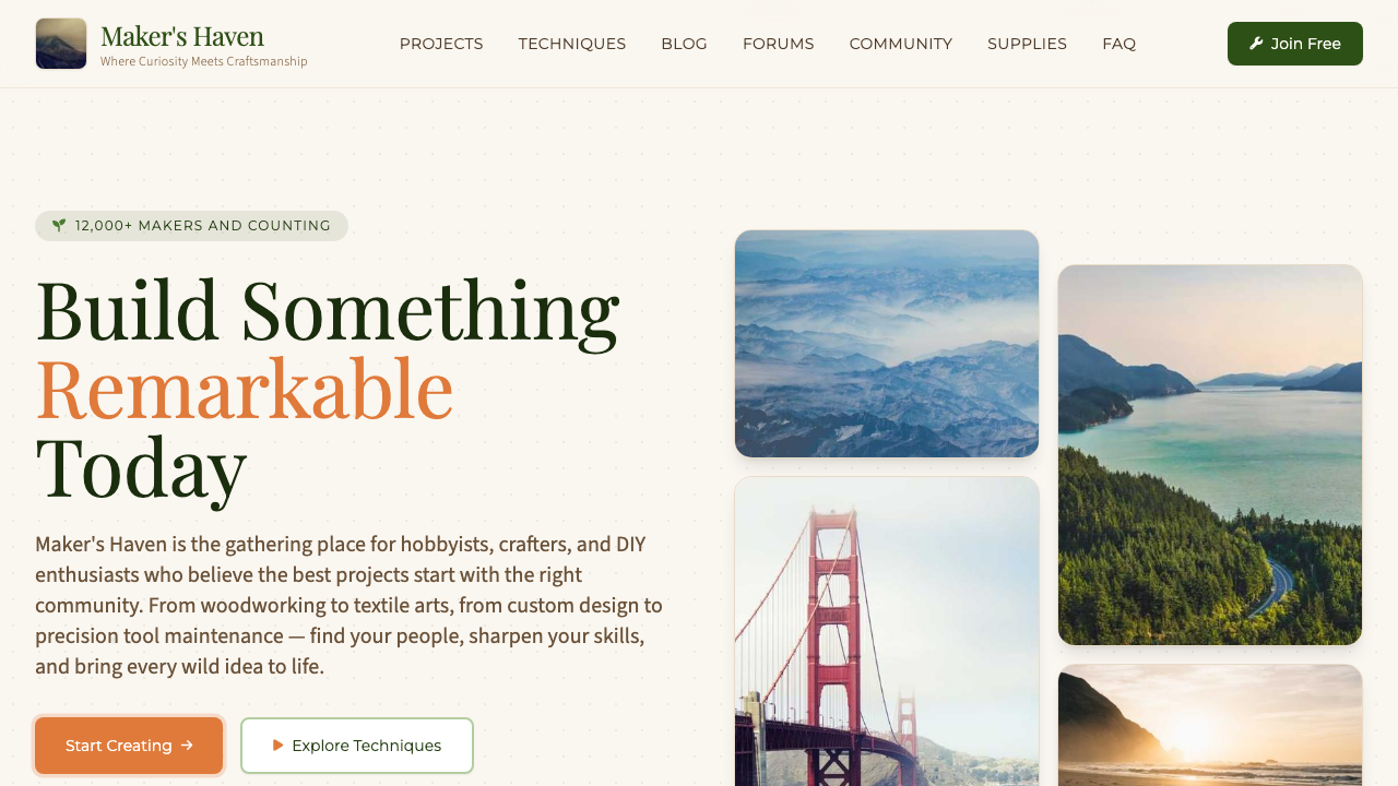 View Hobbies and Interests page