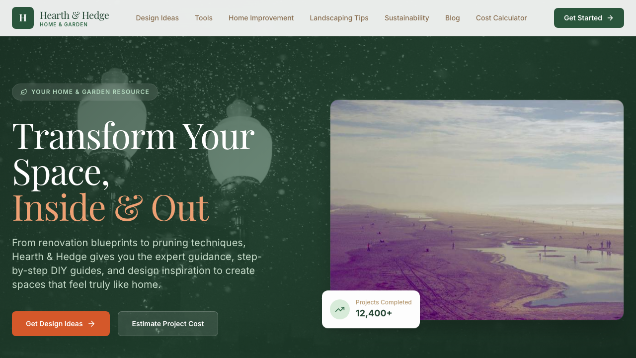 View Home and Garden page