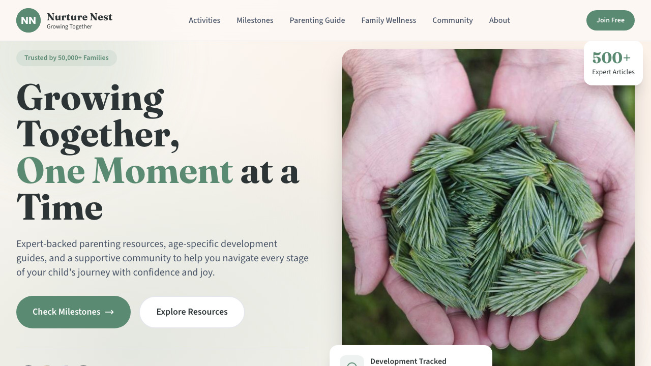 View Family and Parenting page