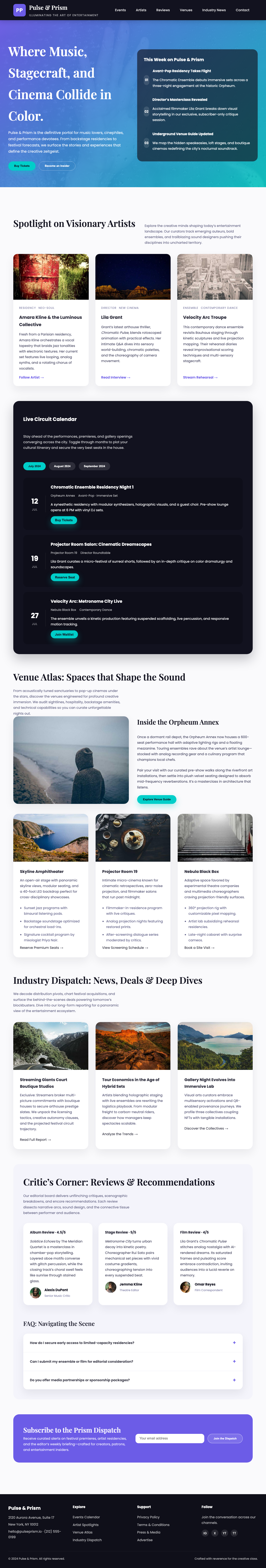 Arts And Entertainment page with AIMAC score 4.3 (11 serious violations)