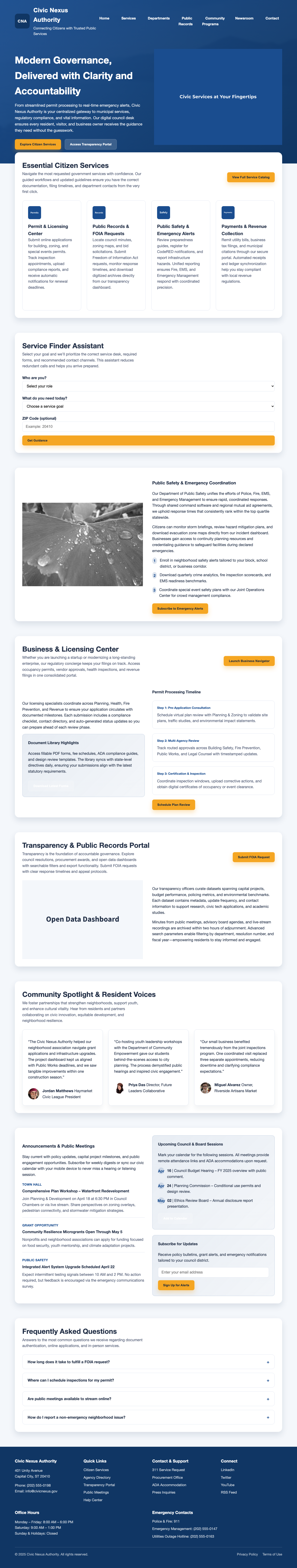 Government page with no accessibility violations