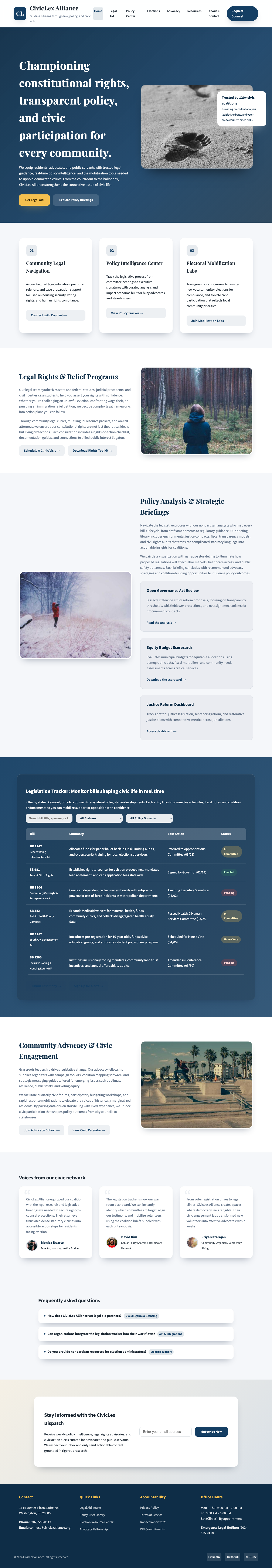 Law Government And Politics page with AIMAC score 11.8 (2 critical and 3 serious violations)