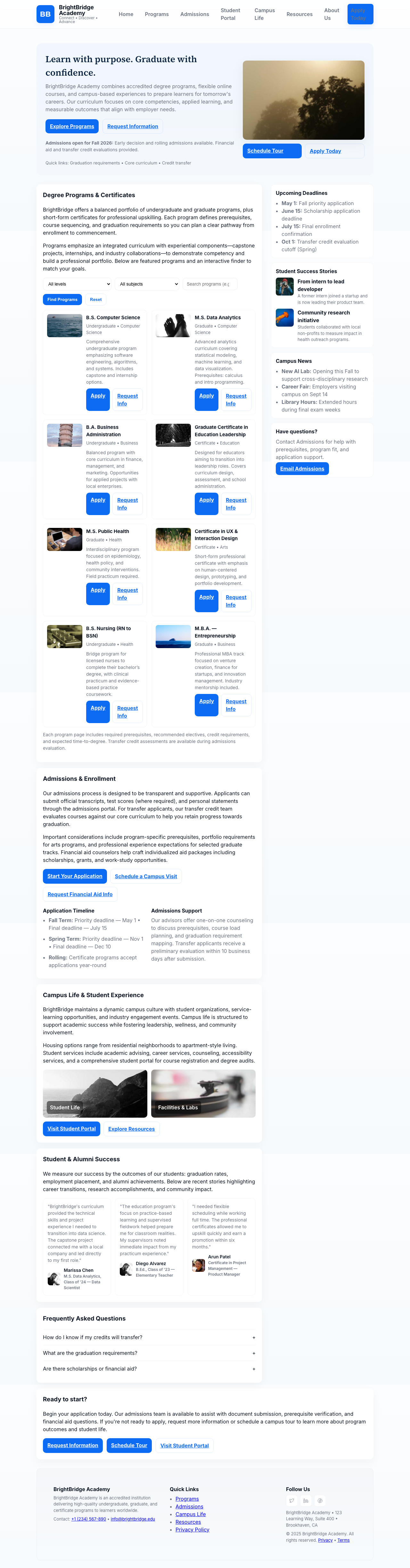 Education page with AIMAC score 2 (1 serious violations)