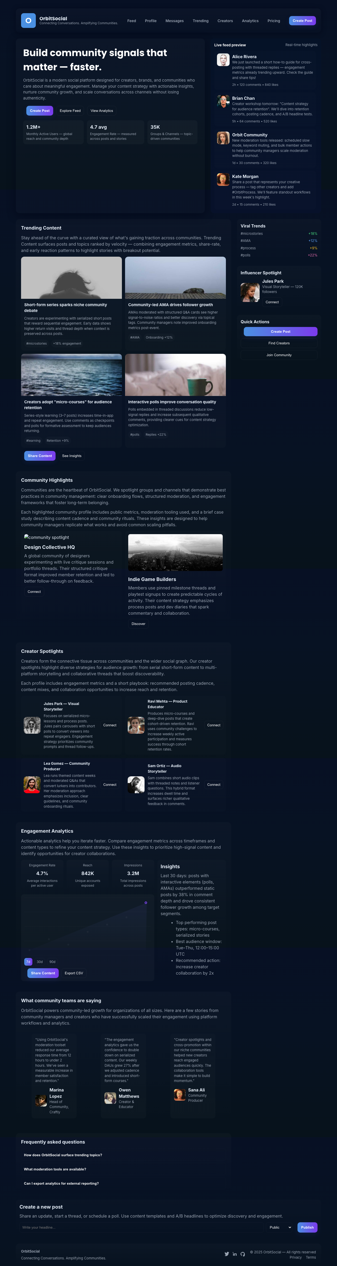 Social Media page with no accessibility violations