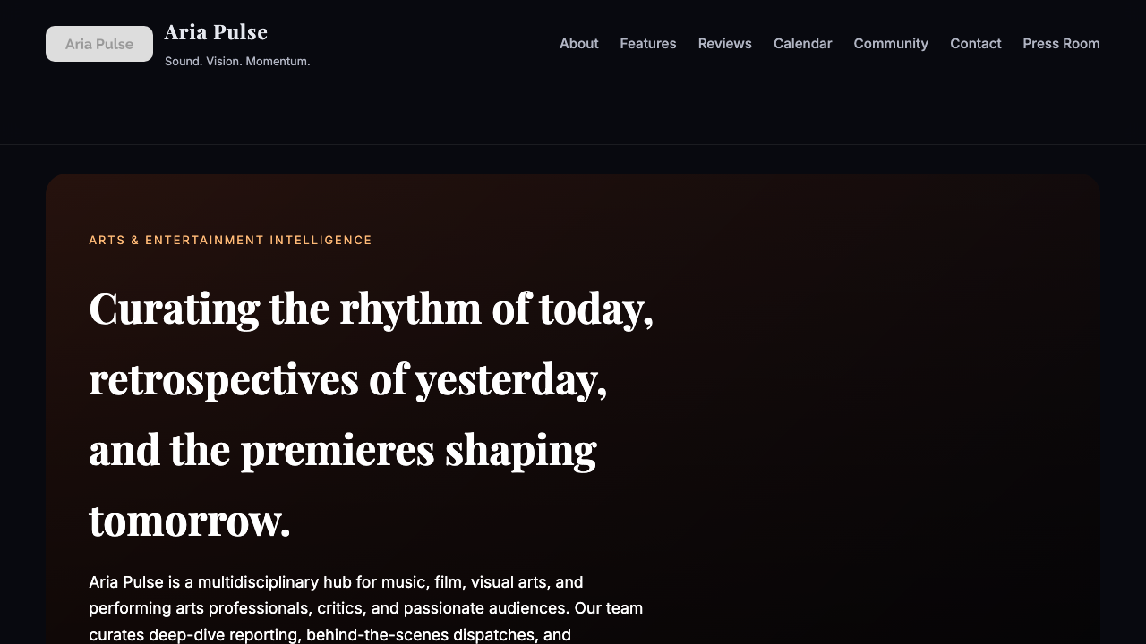 View Arts and Entertainment page