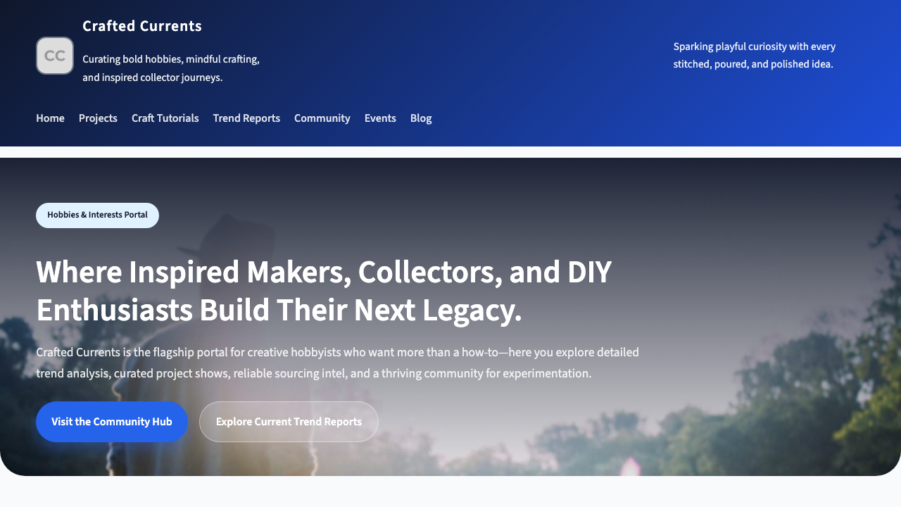 View Hobbies and Interests page