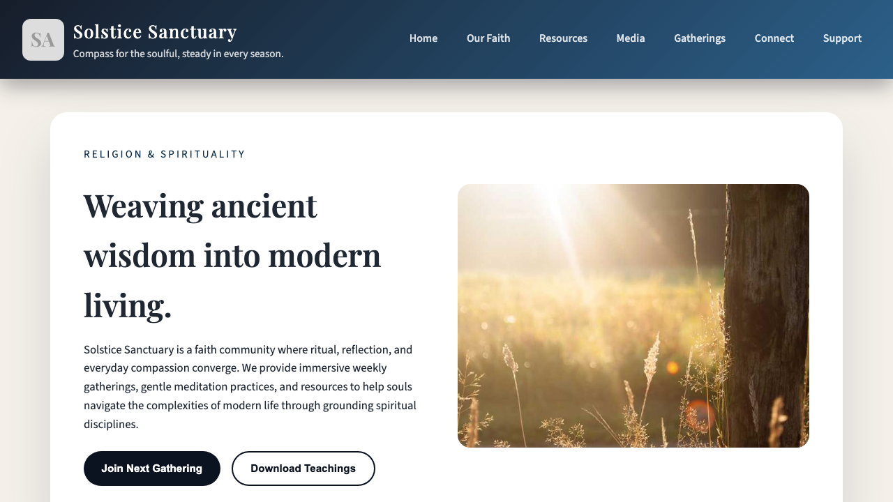 View Religion and Spirituality page